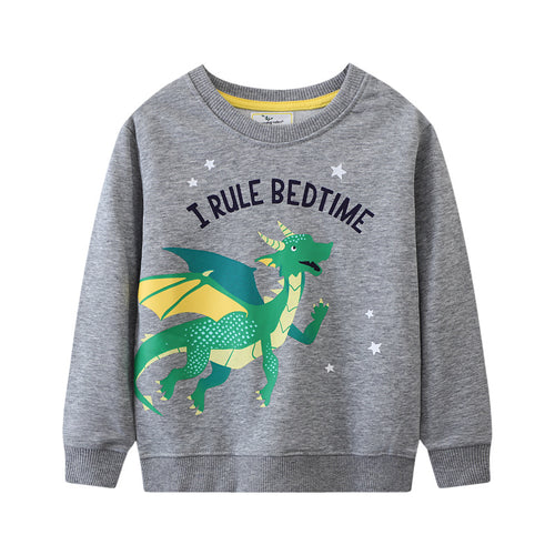 Jungen Sweatshirt mit lebhaftem Drachen-Design EB