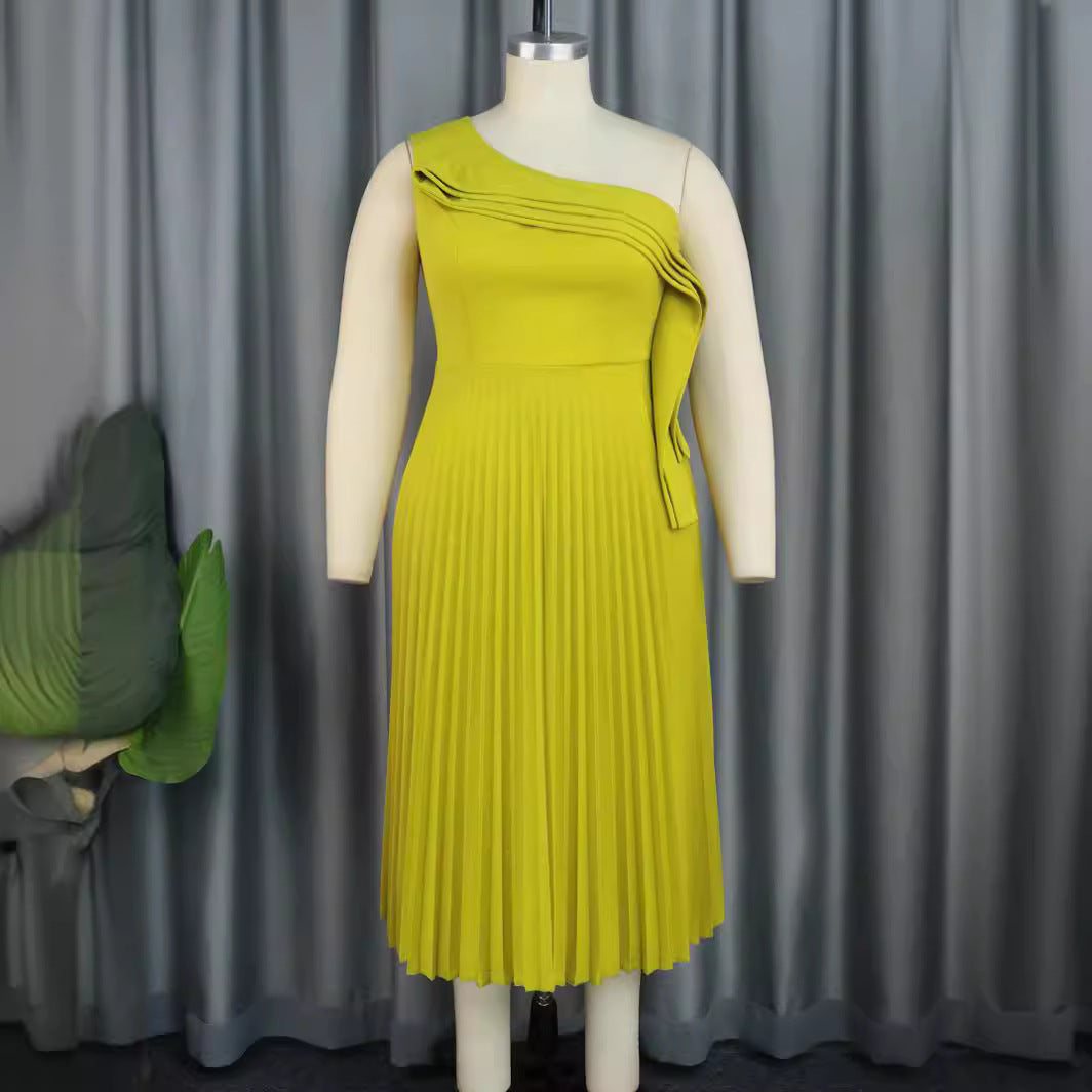 Damen Elegantes Wickelkleid mit asymmetrischem Rüschendesign EB