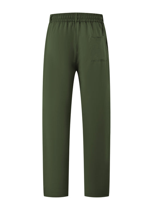 Damen Leichte Relaxhose mit elastischem Bund, geradem Schnitt & aufgesetzter Gesäßtasche EB