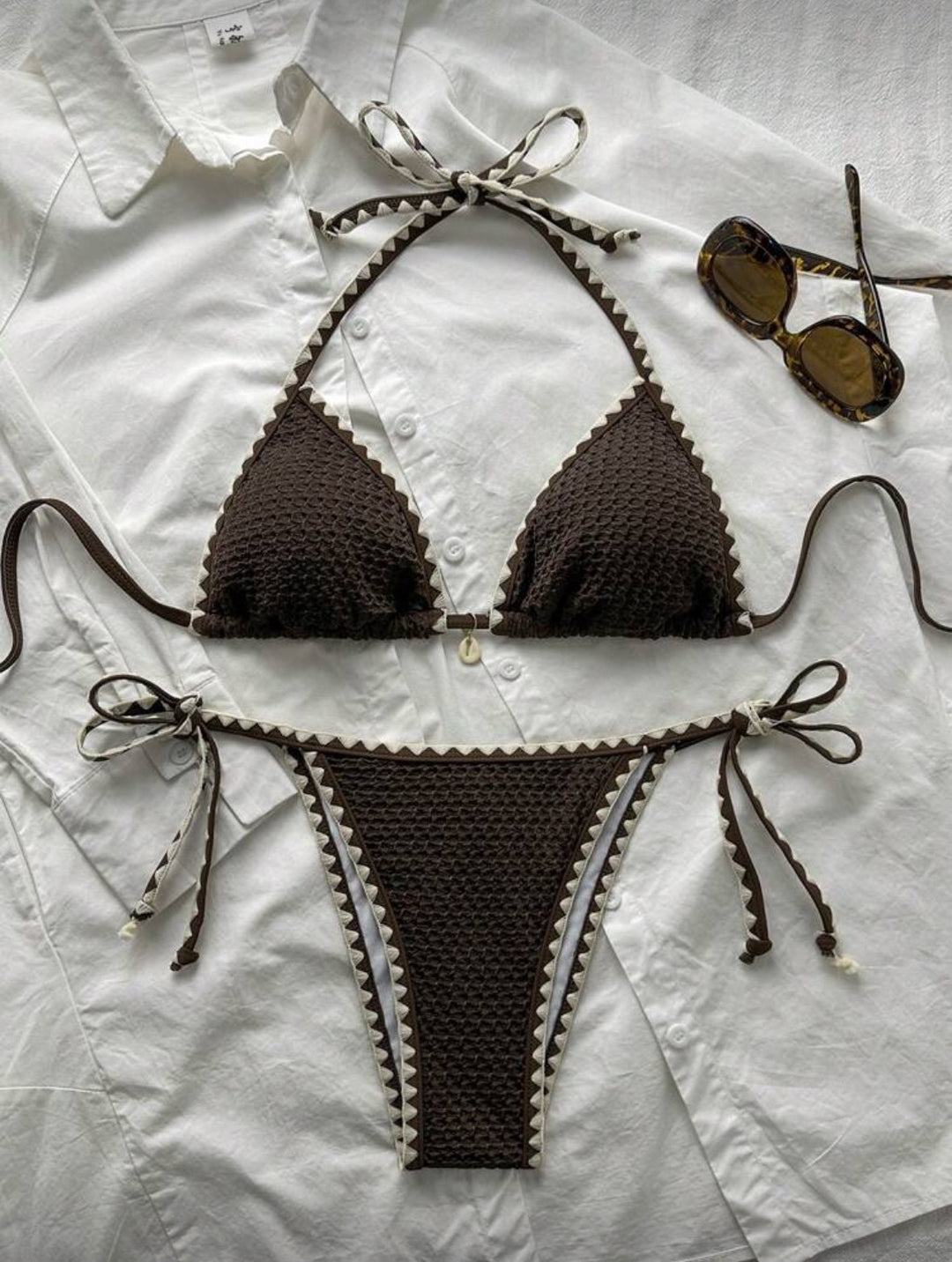 Damen Triangel-Bikini mit Volants EB