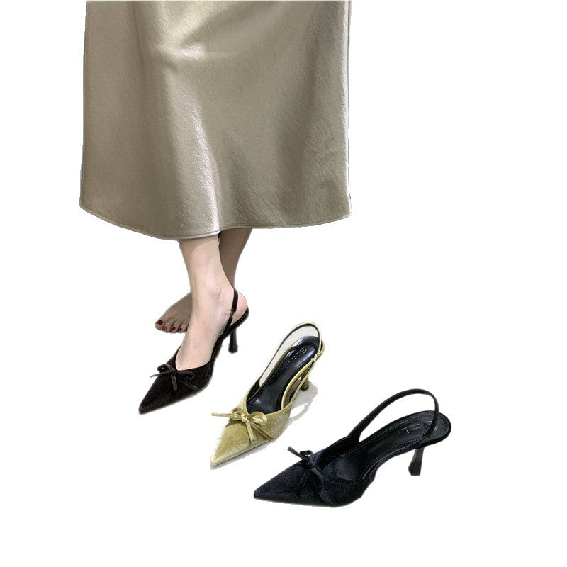 Damen Slingback Pumps mit zierlichem Schleifendetail EB