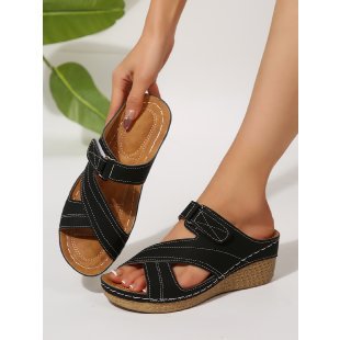 Damen bequeme Keil-Pantolette EB