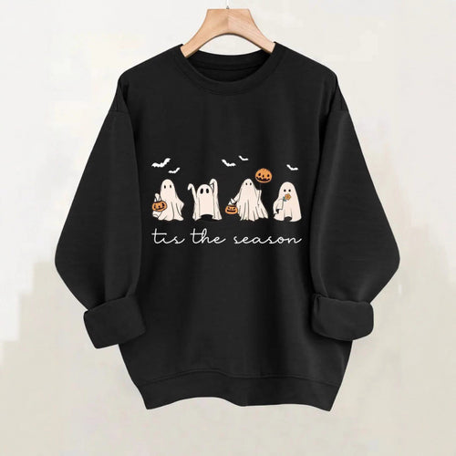 Damen Sweatshirt mit verspielt gruseligem Motiv EB