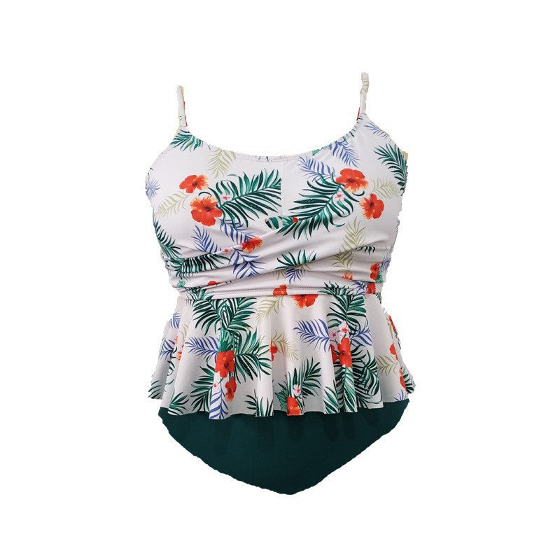 Damen Tankini mit Rüschendesign und figurschmeichelndem Oberteil EB