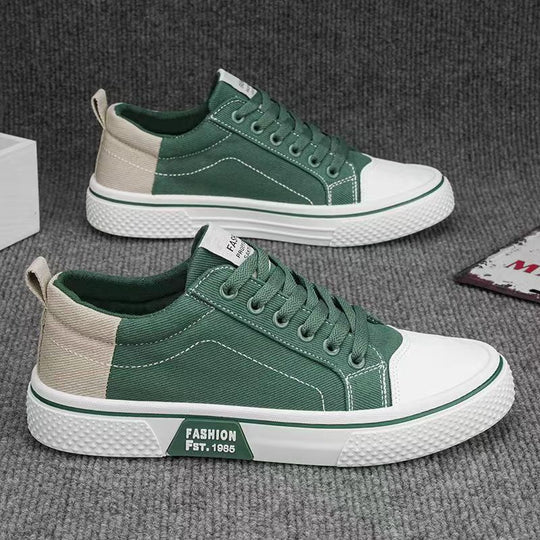 Damen modische Sneakers mit kontrastierenden Einsätzen EB