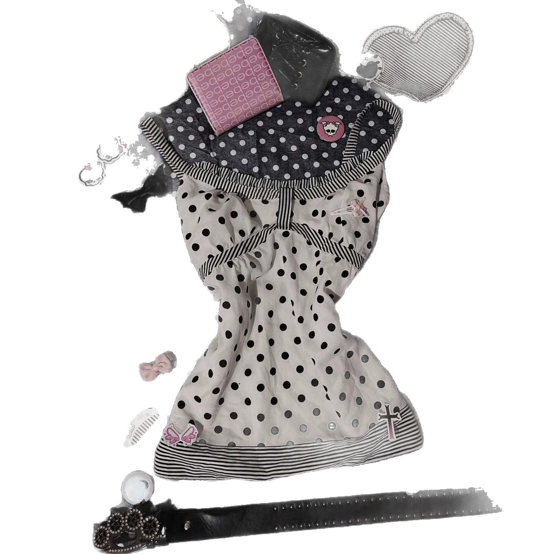 Damen Charmantes Polka-Dots Top EB