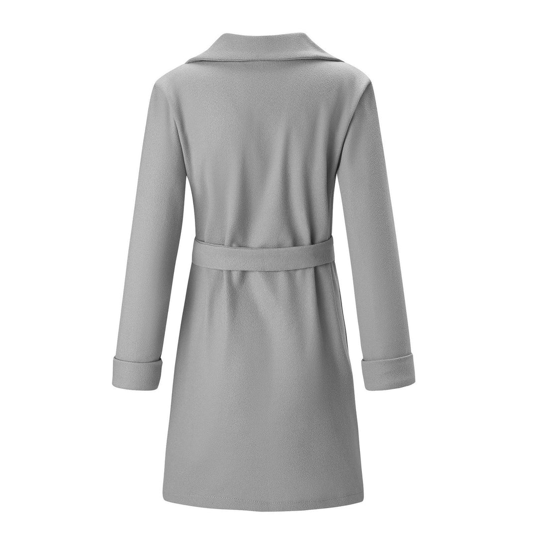 EB | Langer Doppelt Knöpfbarer Woll-Look-Mantel für Frauen