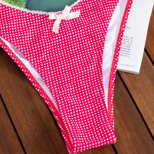 Damen Triangel-Bikini mit gehäkeltem Unterrock EB