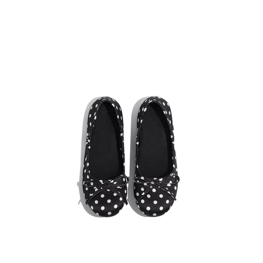 Damen Ballerinas mit punktiertem Design und zierlicher Schleifenapplikation EB
