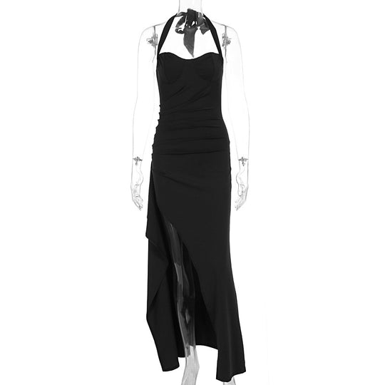 Damen Elegantes Abendkleid mit raffiniertem Schlitz und trägerlosem Design EB