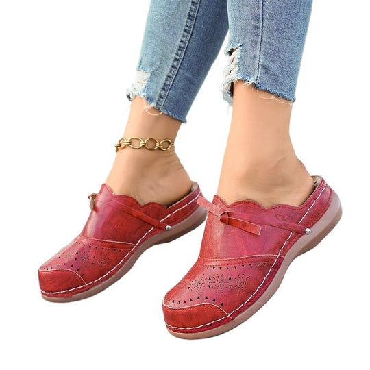 Damen Komfortable und elegante Clogs mit stilvollem Lochdesign EB