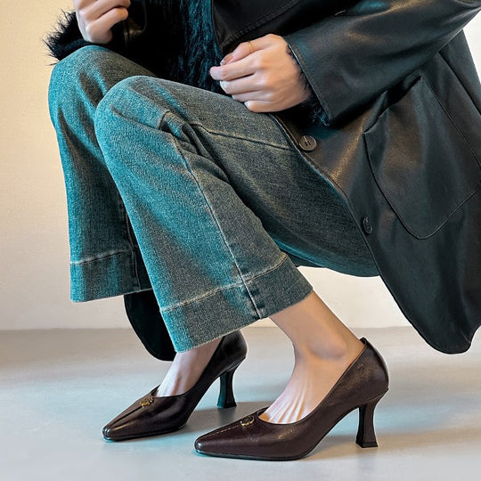 Damen elegante Pumps mit modischem Absatz EB