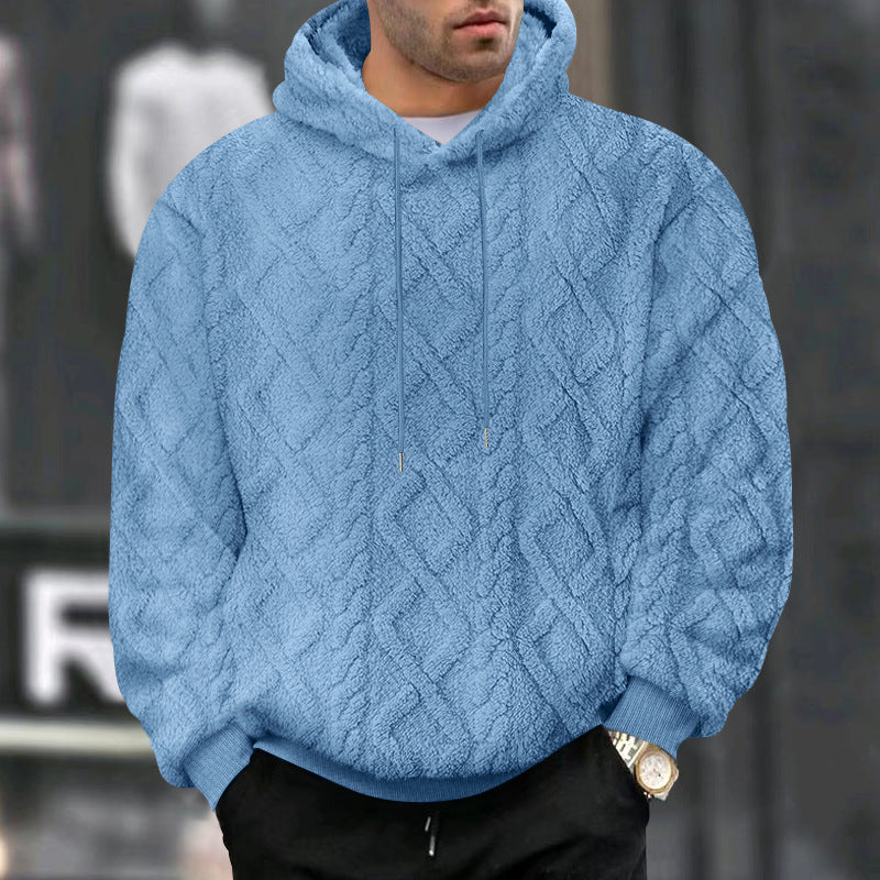 Herren Kuscheliger Hoodiepullover mit strukturiertem Design und modernem Schnitt EB