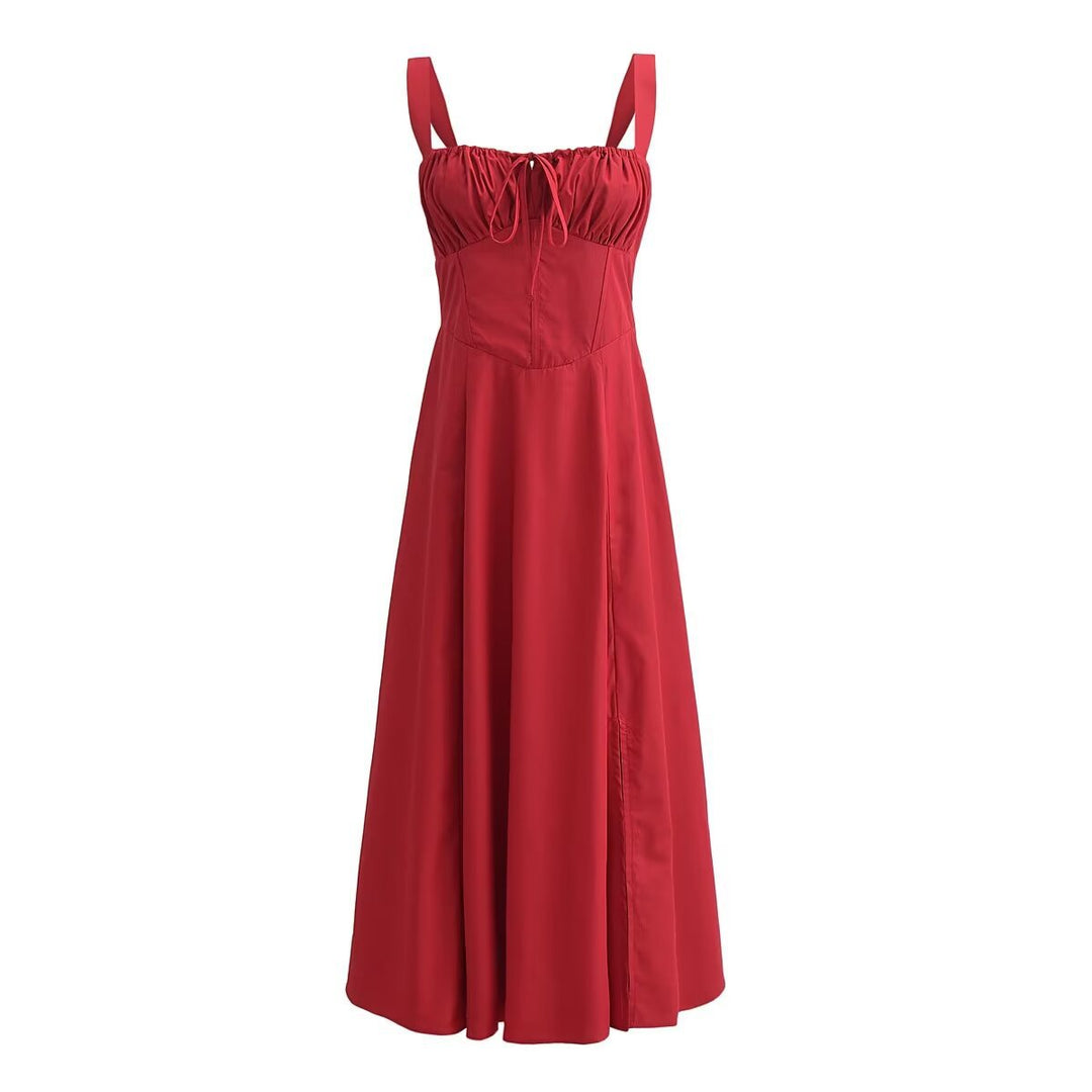 Damen Maxikleid mit gerafftem Oberteil EB
