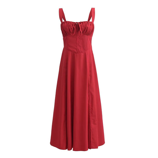 Damen Maxikleid mit gerafftem Oberteil EB