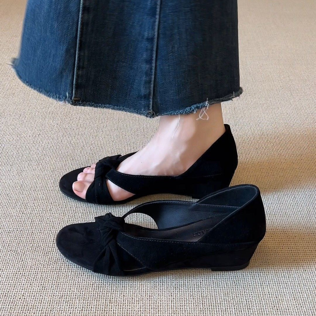 Damen elegante Mokassins mit modischem Knoten-Detail EB