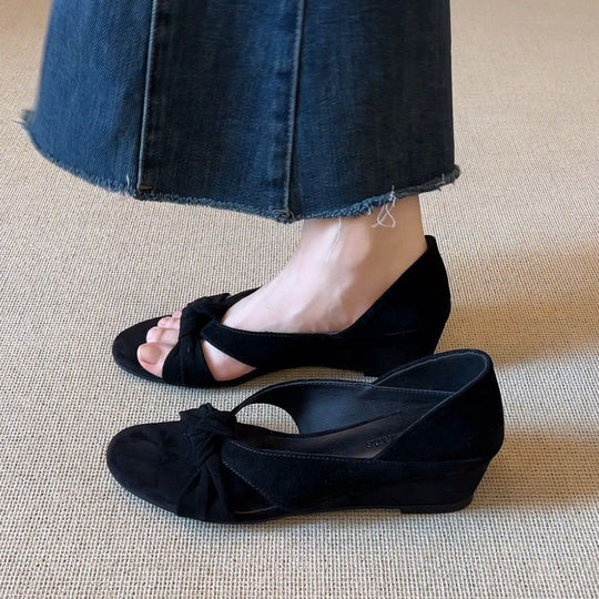 Damen elegante Mokassins mit modischem Knoten-Detail EB