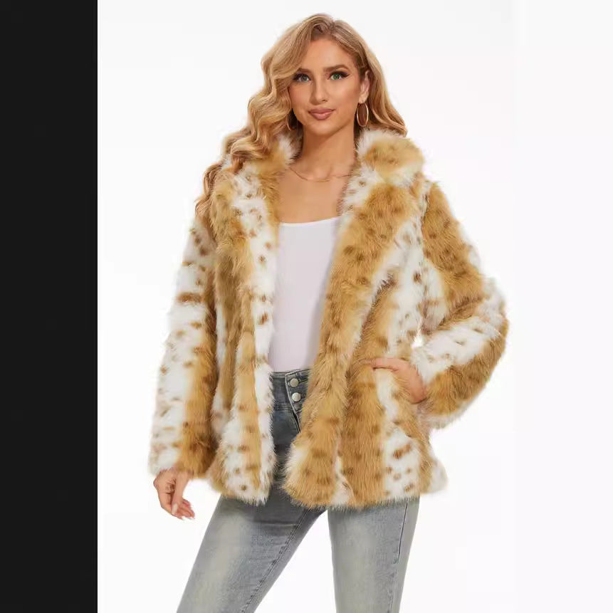 Damen Fuzzy Oversized Jacke EB