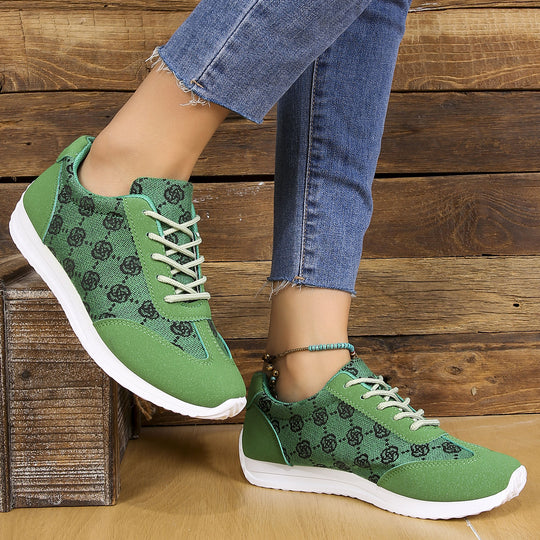 Damen Sneakers mit floralen Mustern und atmungsaktiver Oberfläche EB