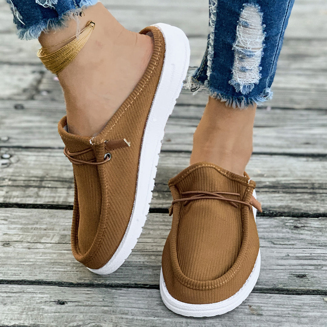 Damen Slip-On Mokassins mit attraktiver Rippstruktur EB