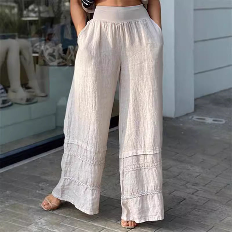 Damen luftige und bequeme Leinenhose EB