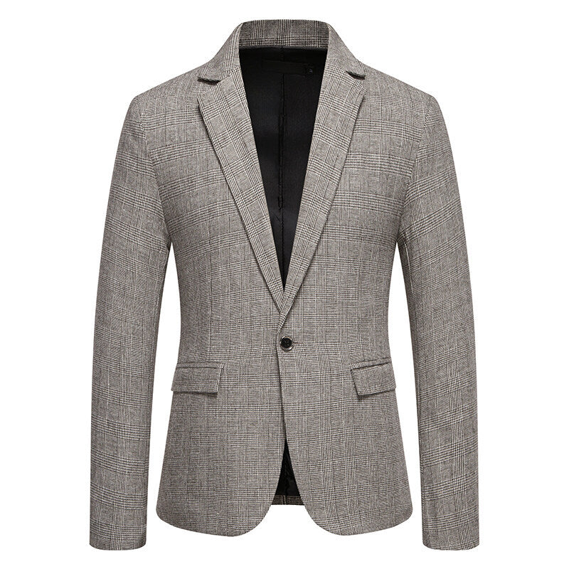 Herren eleganter Blazer mit feinem Karomuster EB