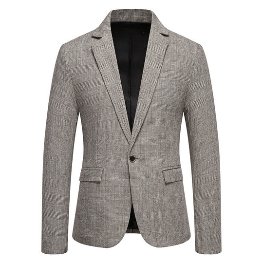 Herren eleganter Blazer mit feinem Karomuster EB