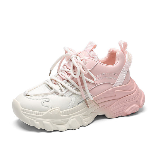 Damen Chunky Sport-Sneaker mit atmungsaktivem Obermaterial und elastischem Schnürsystem EB