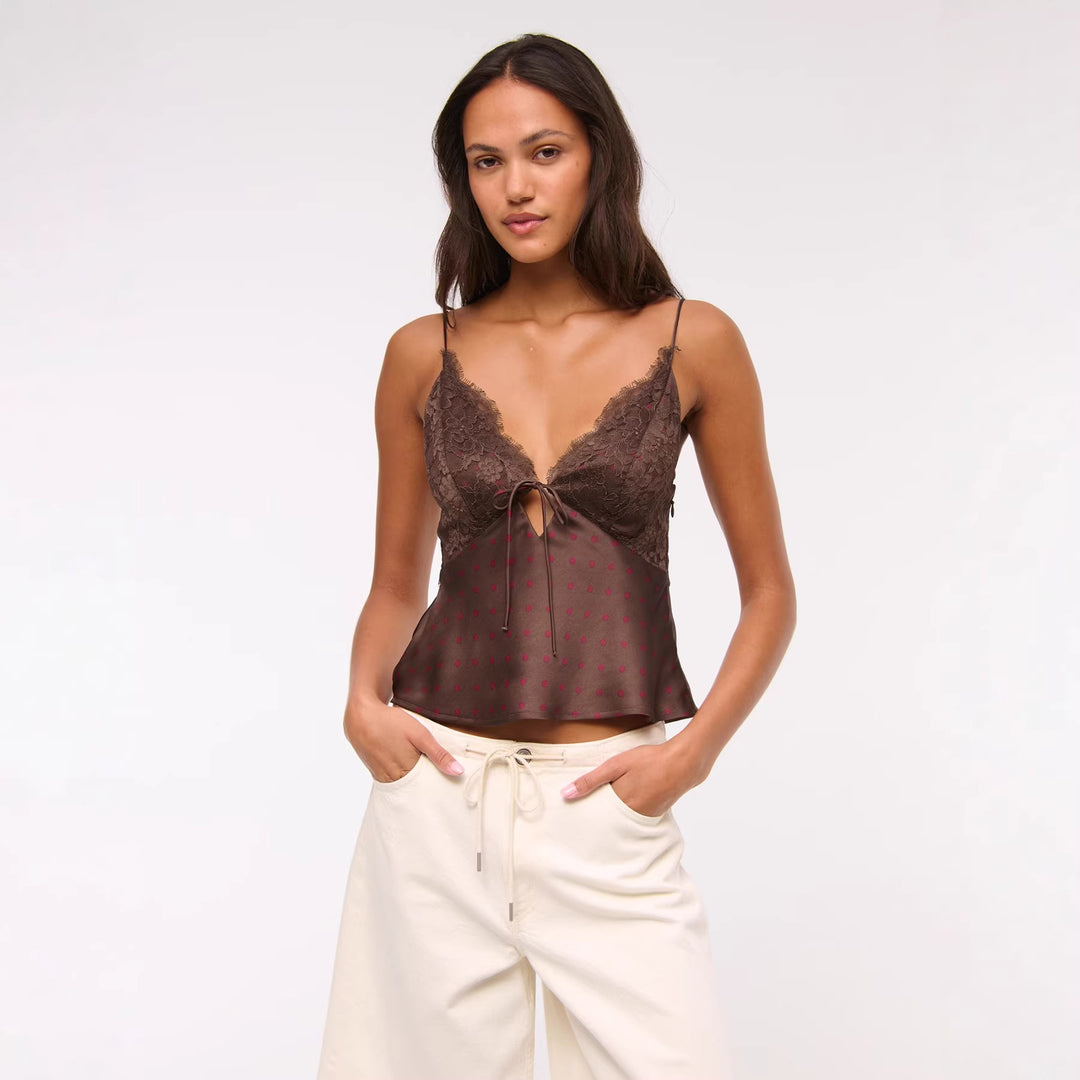 Damen Elegantes Negligé mit Spitzenakzenten EB