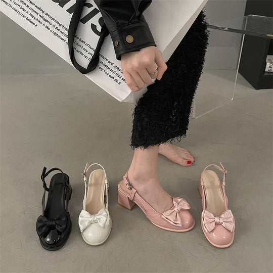 Damen Sling Heels mit floralem Akzent EB