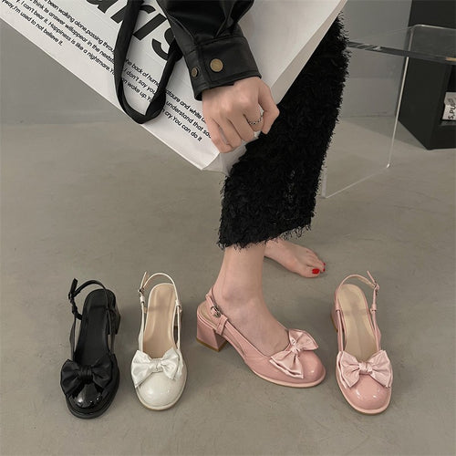 Damen Sling Heels mit floralem Akzent EB