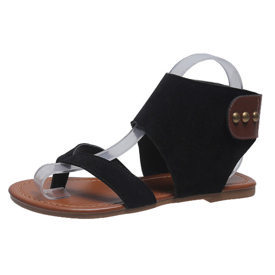 Damen Sandalen mit verstellbarem Knöchelriemen und modischem Cut-Out-Design EB