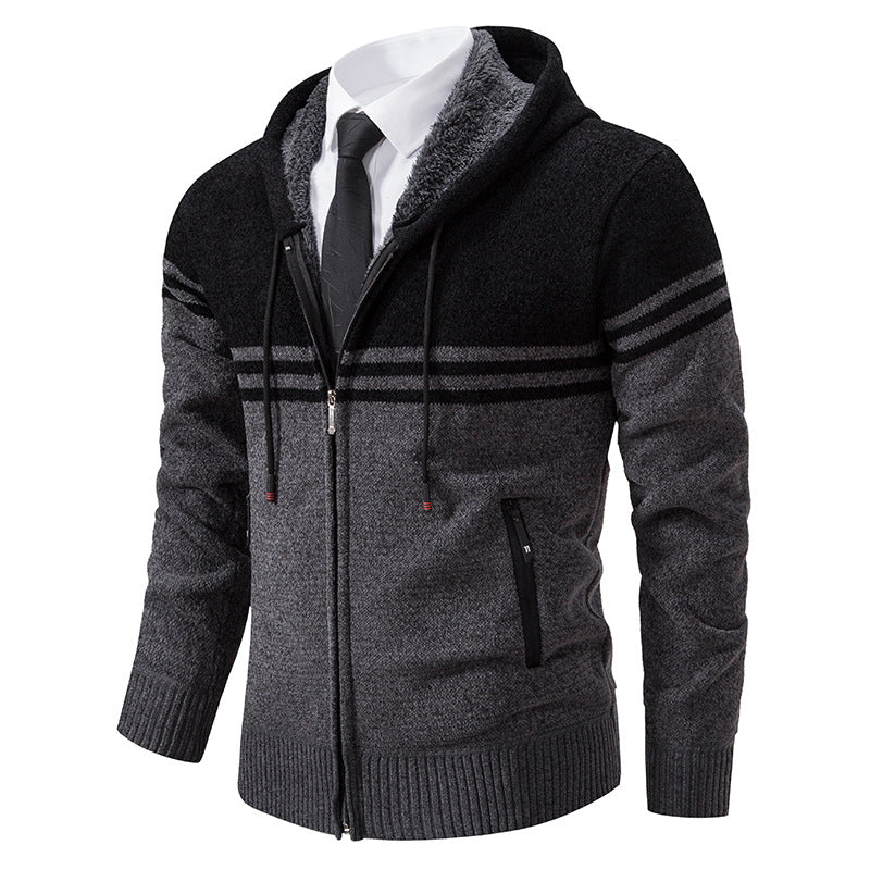 Herren modische Kapuzenjacke mit strukturiertem Design EB