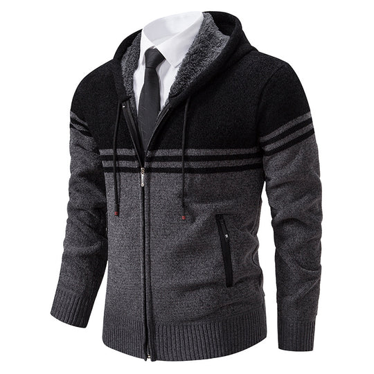 Herren modische Kapuzenjacke mit strukturiertem Design EB