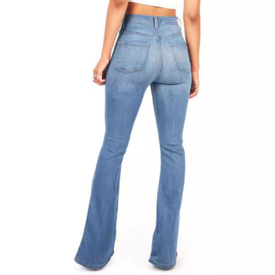 Damen nan Jeans mit hohem Bund und leichtem Schlag EB