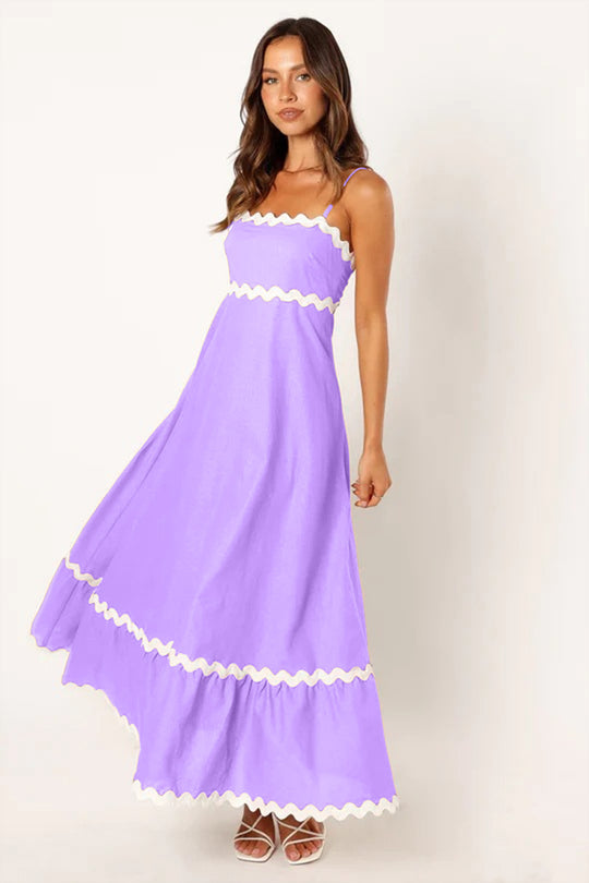 EB | Einfarbiges Spitzen-Hosenträger-Röhrentop-Kleid