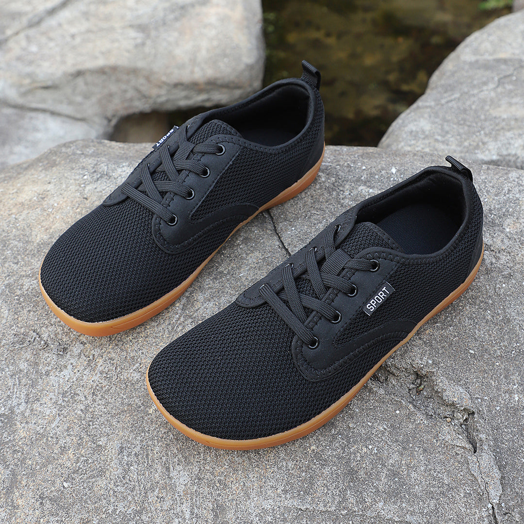 Damen Sportliche Freizeit-Sneaker aus atmungsaktivem Mesh mit rutschfester Sohle EB