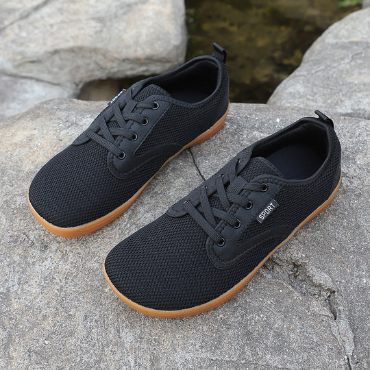 Damen Sportliche Freizeit-Sneaker aus atmungsaktivem Mesh mit rutschfester Sohle EB