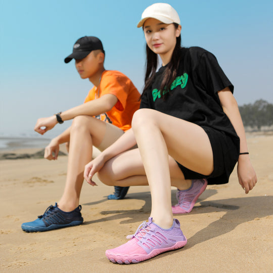 Damen Flexible Schwimmschuhe mit schnell trocknendem Obermaterial und rutschfester Sohle EB