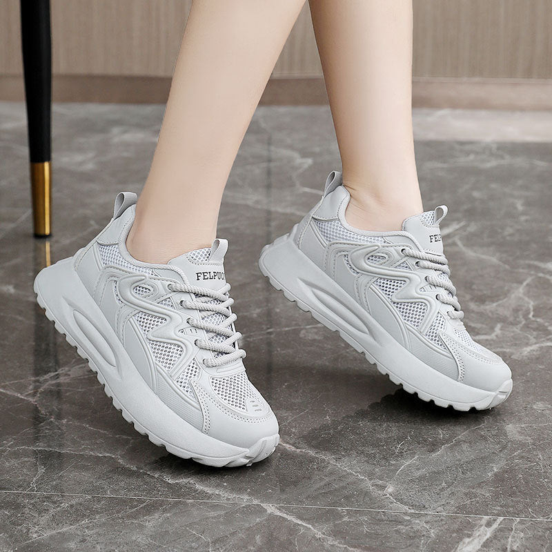 Damen Sportliche Sneakers mit atmungsaktiver Mesh-Struktur und gepolsterter Sohle EB