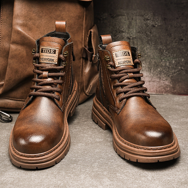 Damen robuste Schnürstiefel im urbanen Stil EB