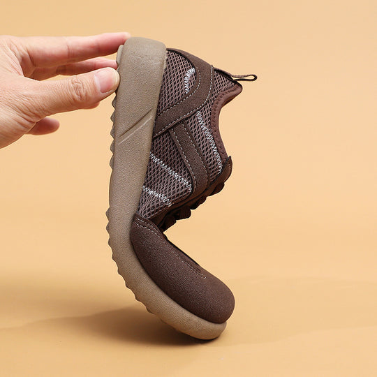 Damen Sportliche Sneakers mit atmungsaktiver Netzoberfläche EB
