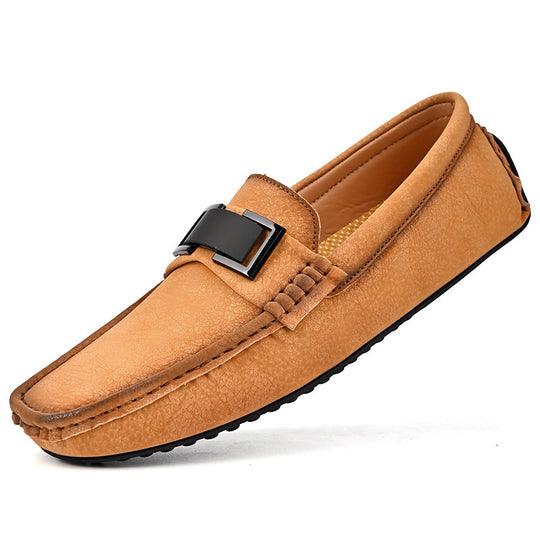 Herren Elegante Mokassins mit modischer Schnalle EB