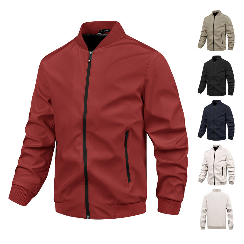 Herren moderne Bomberjacke mit elastischem Bündchen und praktischen Taschen EB