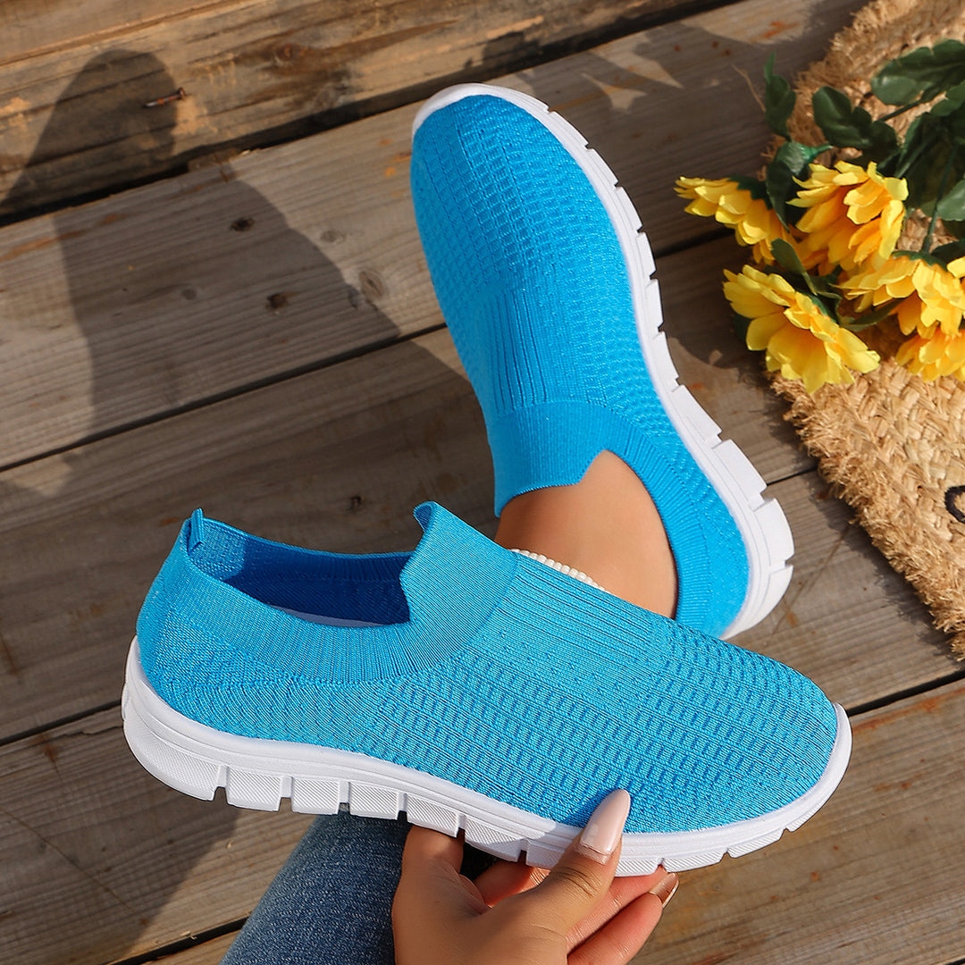 Damen Bequeme Slip-On Sneakers mit atmungsaktivem Obermaterial EB