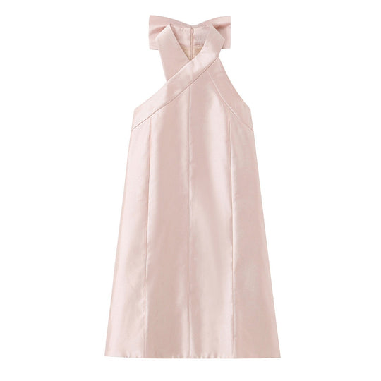 Damen Abendkleid mit asymmetrischem Schnitt und eleganter Rückenverzierung EB