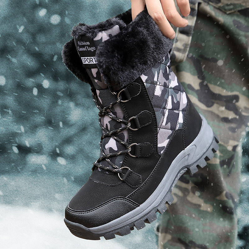 Damen isolierte Winterstiefel mit rutschfestem Profil und kuscheligem Innenfutter EB
