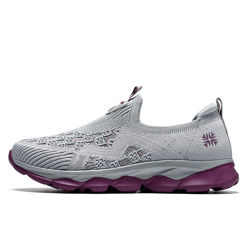 Damen Atmungsaktive Slip-On Spazier-Sneaker mit flexibler Sohle EB