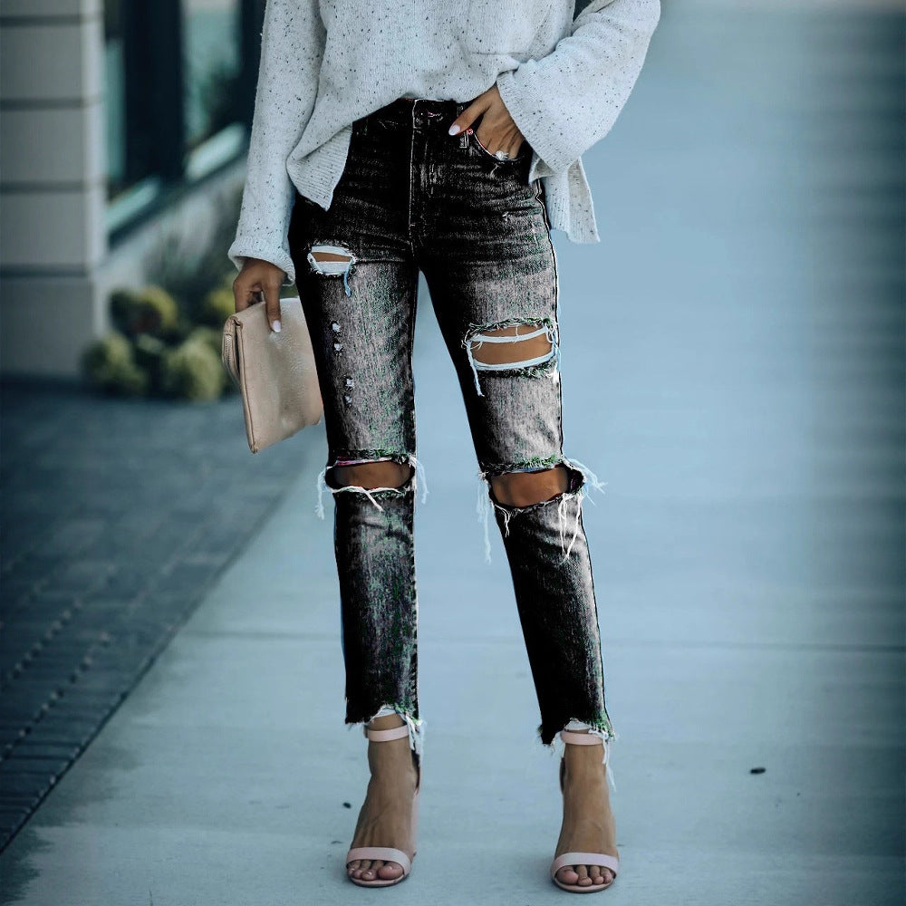 Damen destroyed Jeans EB