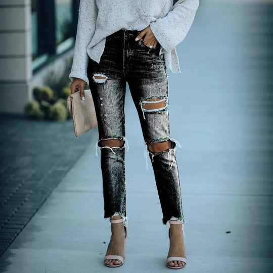 Damen destroyed Jeans EB